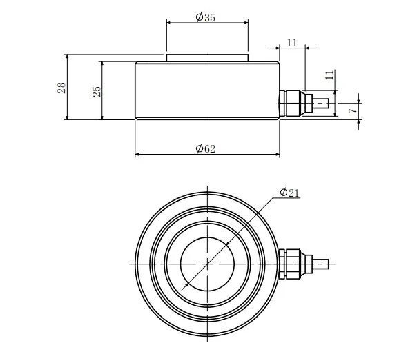 Sensor de força de tipo anel 3t 5t com sinal de saída digital 3