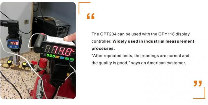 Transmissor de pressão hidráulica digital industrial compacto de 24VDC para leituras precisas 2