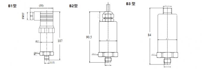 Faixa de pressão de 0-600 bar Sensor de pressão de óleo de silício difuso RPT202 com saída de 0,5-4,5 V e certificação CE RoHS 2